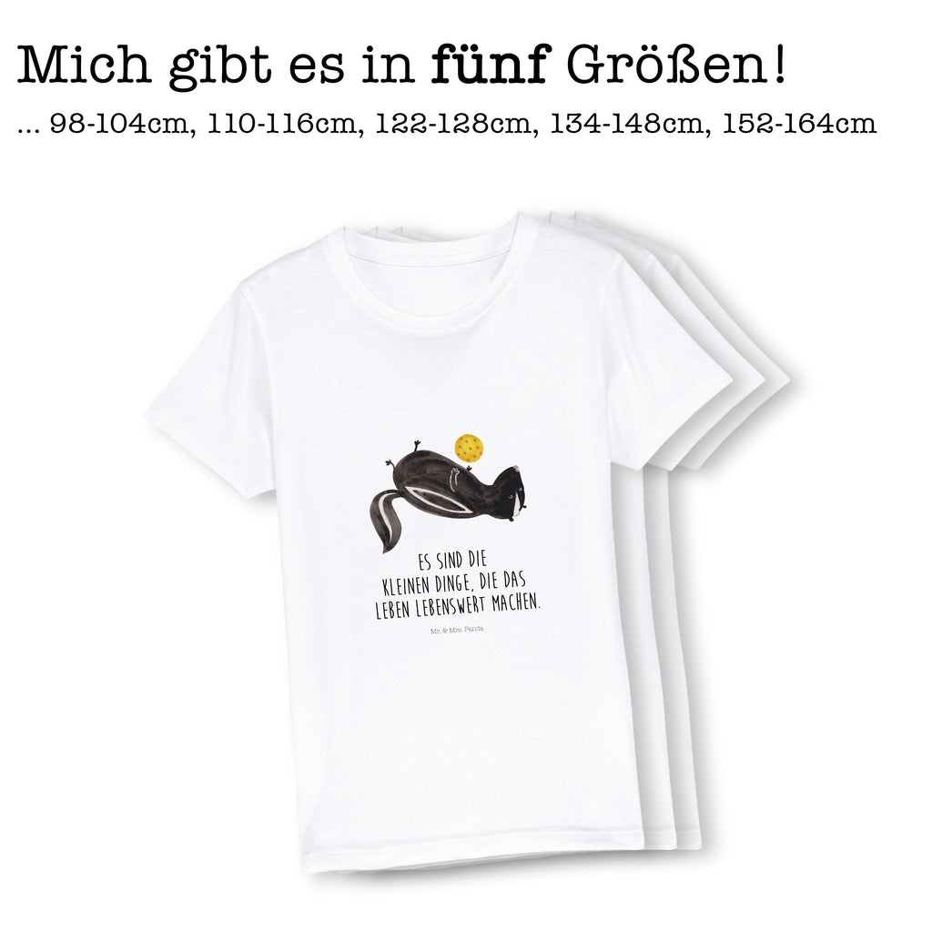 3-4 Jahre Kinder T-Shirt Stinktier Ball Stinktier, Skunk, Wildtier, Raubtier, Stinker, Stinki, verspielt, Weisheit