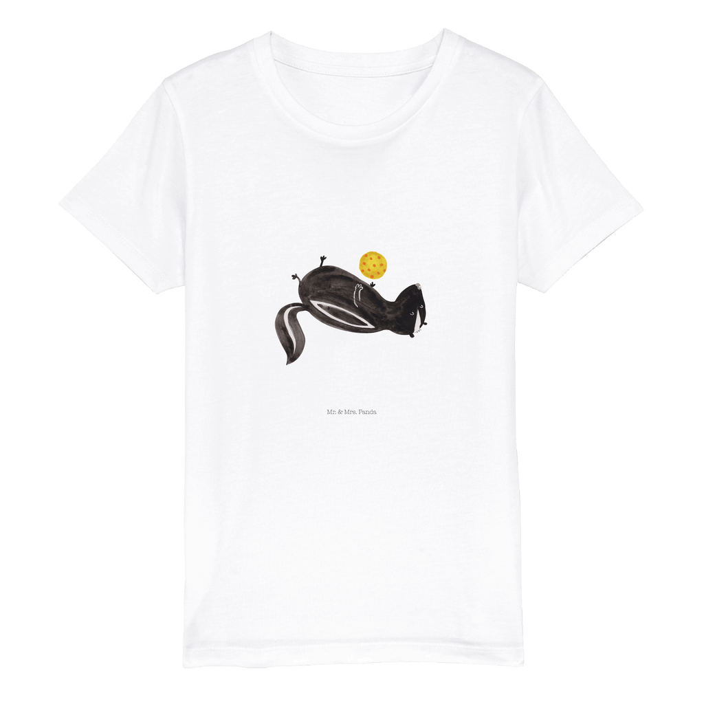 3-4 Jahre Kinder T-Shirt Stinktier Ball Stinktier, Skunk, Wildtier, Raubtier, Stinker, Stinki, verspielt, Weisheit