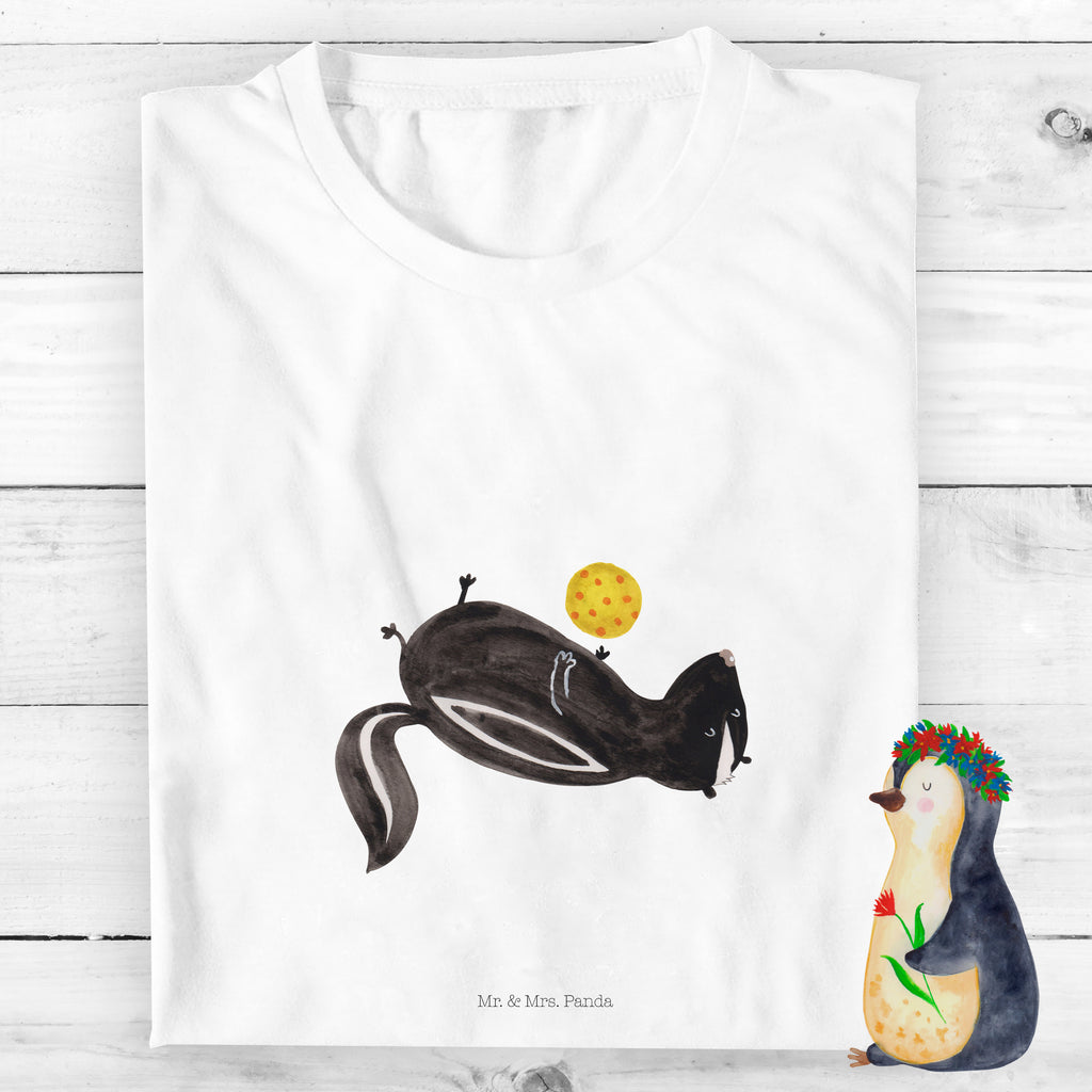 3-4 Jahre Kinder T-Shirt Stinktier Ball Stinktier, Skunk, Wildtier, Raubtier, Stinker, Stinki, verspielt, Weisheit