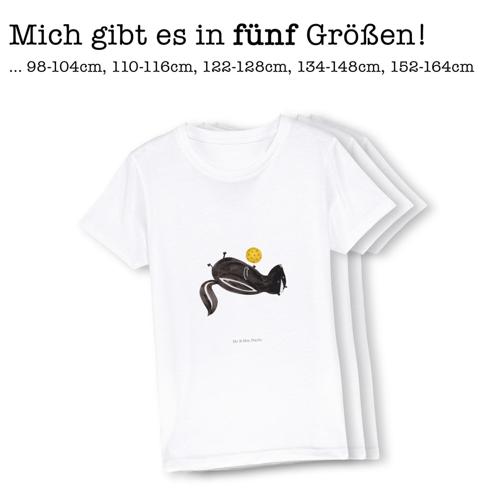 3-4 Jahre Kinder T-Shirt Stinktier Ball Stinktier, Skunk, Wildtier, Raubtier, Stinker, Stinki, verspielt, Weisheit