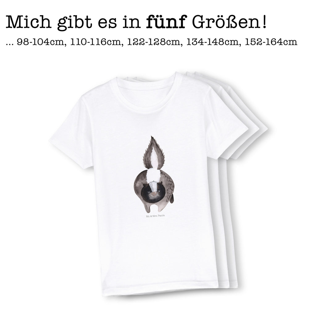 Organic Kinder T-Shirt Stinktier Angriff Kinder T-Shirt, Kinder T-Shirt Mädchen, Kinder T-Shirt Jungen, Stinktier, Skunk, Wildtier, Raubtier, Stinker, Stinki, wütend, Drohung