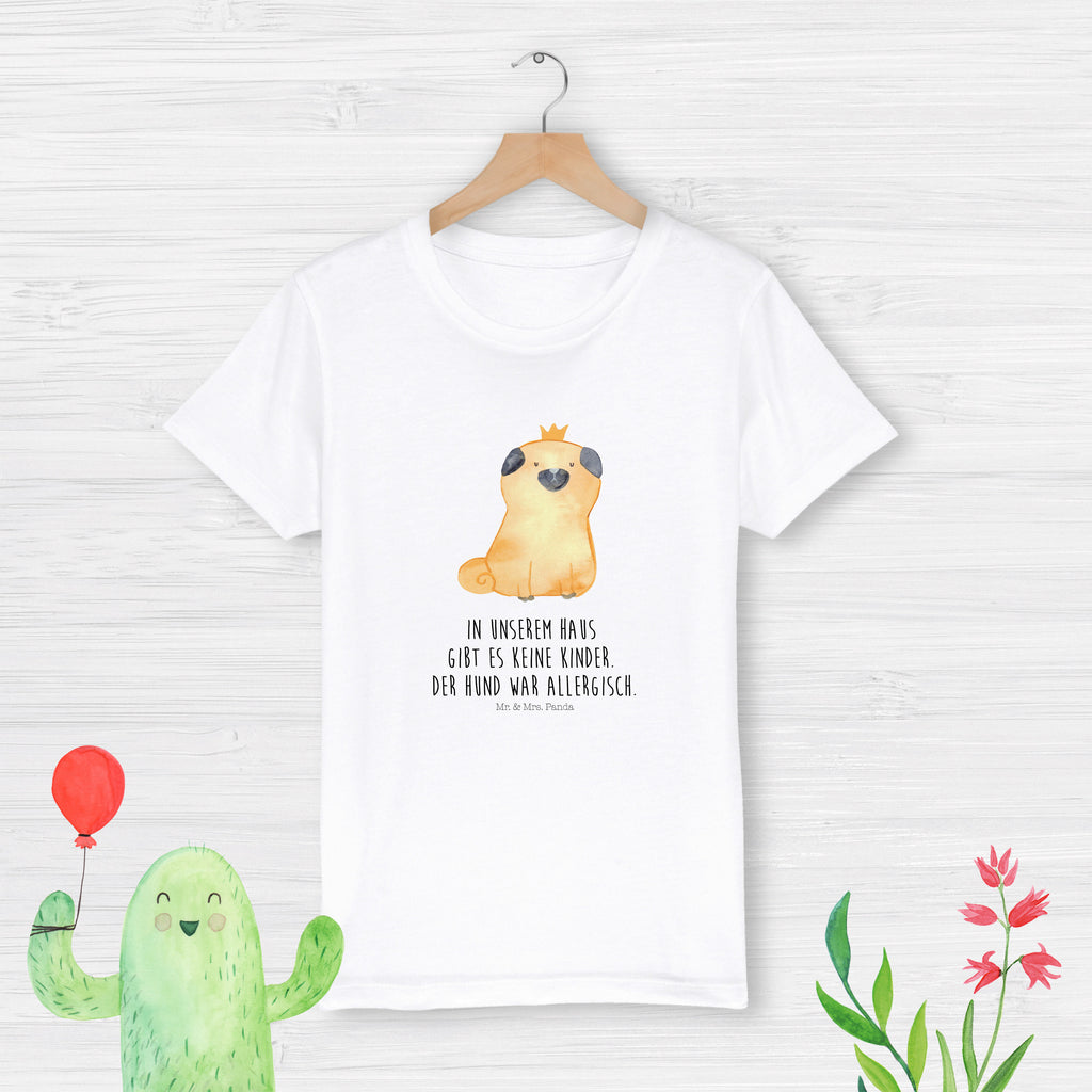3-4 Jahre Kinder T-Shirt Mops Krone Hund, Hundemotiv, Haustier, Hunderasse, Tierliebhaber, Hundebesitzer, Sprüche, Mops, allergisch, kinderlos, Hausregel, Hundebesitzer. Spruch, lustig