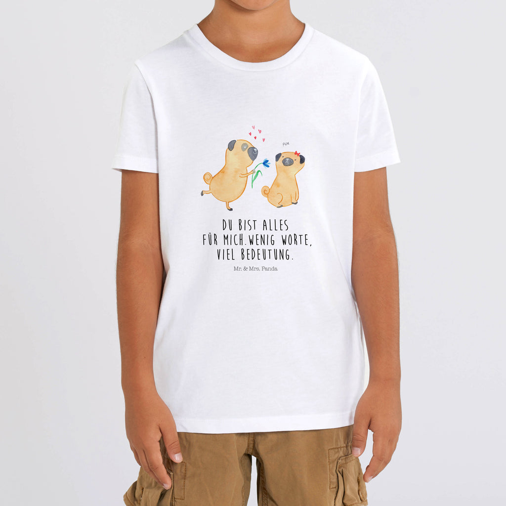3-4 Jahre Kinder T-Shirt Mops verliebt Hund, Hundemotiv, Haustier, Hunderasse, Tierliebhaber, Hundebesitzer, Sprüche, Mops, Möpse, Hundeliebe, verliebt, Liebe, Liebesspruch. Verlobt, Geschenk Freund, Partner