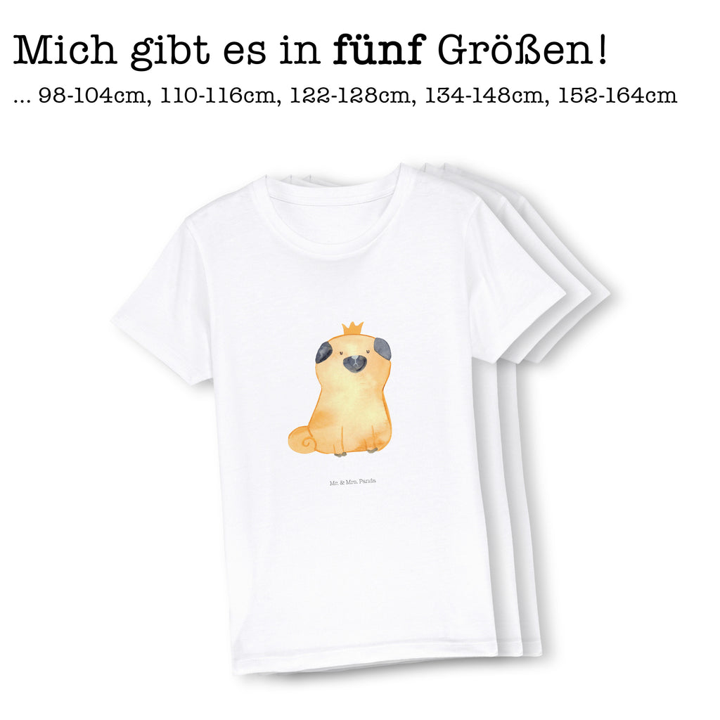 3-4 Jahre Kinder T-Shirt Mops Krone Hund, Hundemotiv, Haustier, Hunderasse, Tierliebhaber, Hundebesitzer, Sprüche, Mops, allergisch, kinderlos, Hausregel, Hundebesitzer. Spruch, lustig