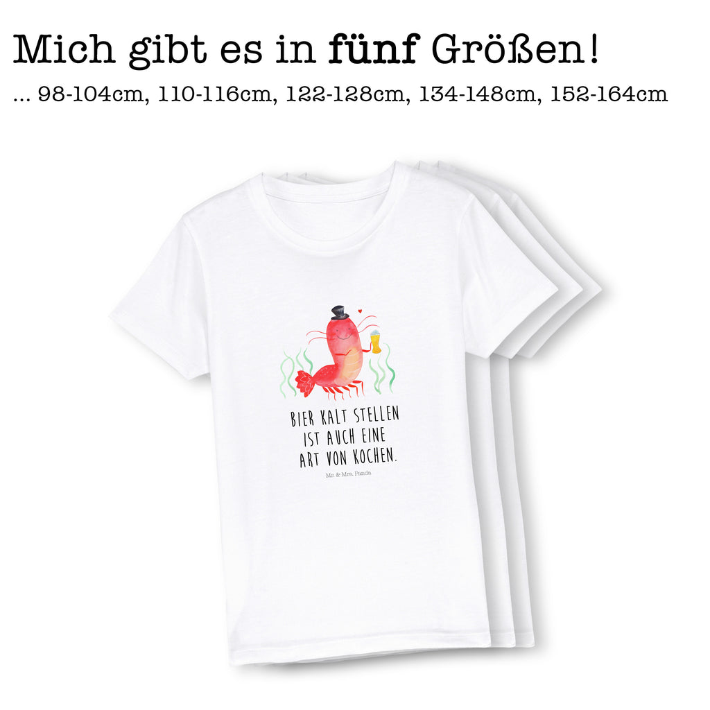 3-4 Jahre Kinder T-Shirt Hummer mit Weizen Meerestiere, Meer, Urlaub, Garnele, Garnelen, Bier, Kochen, Männerhaushalt, Junggeselle, Junggesellin, Bierliebhaber, Kneipe, Gasthaus, Wirtschaft