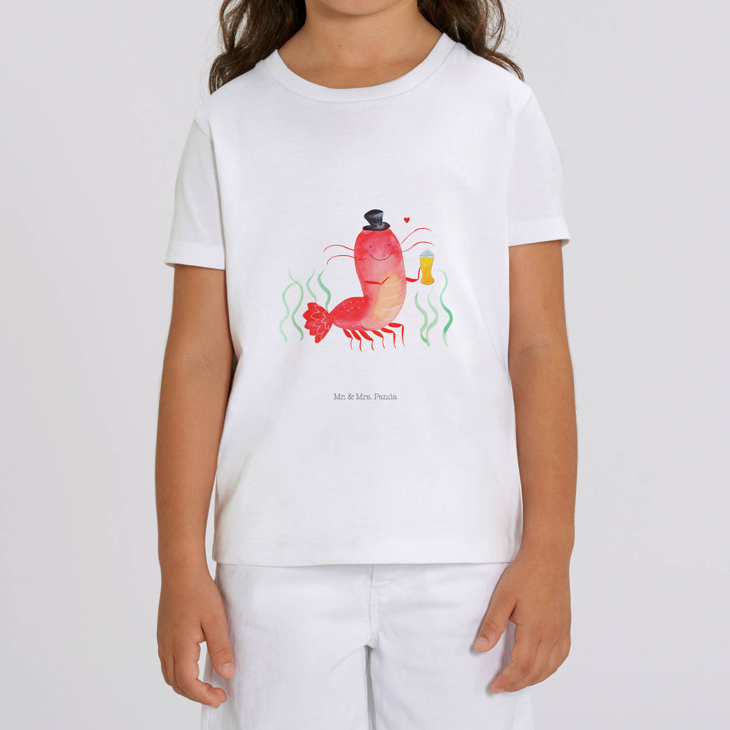3-4 Jahre Kinder T-Shirt Hummer mit Weizen Meerestiere, Meer, Urlaub, Garnele, Garnelen, Bier, Kochen, Männerhaushalt, Junggeselle, Junggesellin, Bierliebhaber, Kneipe, Gasthaus, Wirtschaft