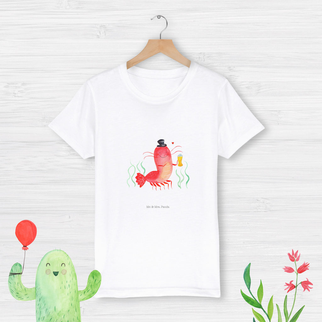 3-4 Jahre Kinder T-Shirt Hummer mit Weizen Meerestiere, Meer, Urlaub, Garnele, Garnelen, Bier, Kochen, Männerhaushalt, Junggeselle, Junggesellin, Bierliebhaber, Kneipe, Gasthaus, Wirtschaft