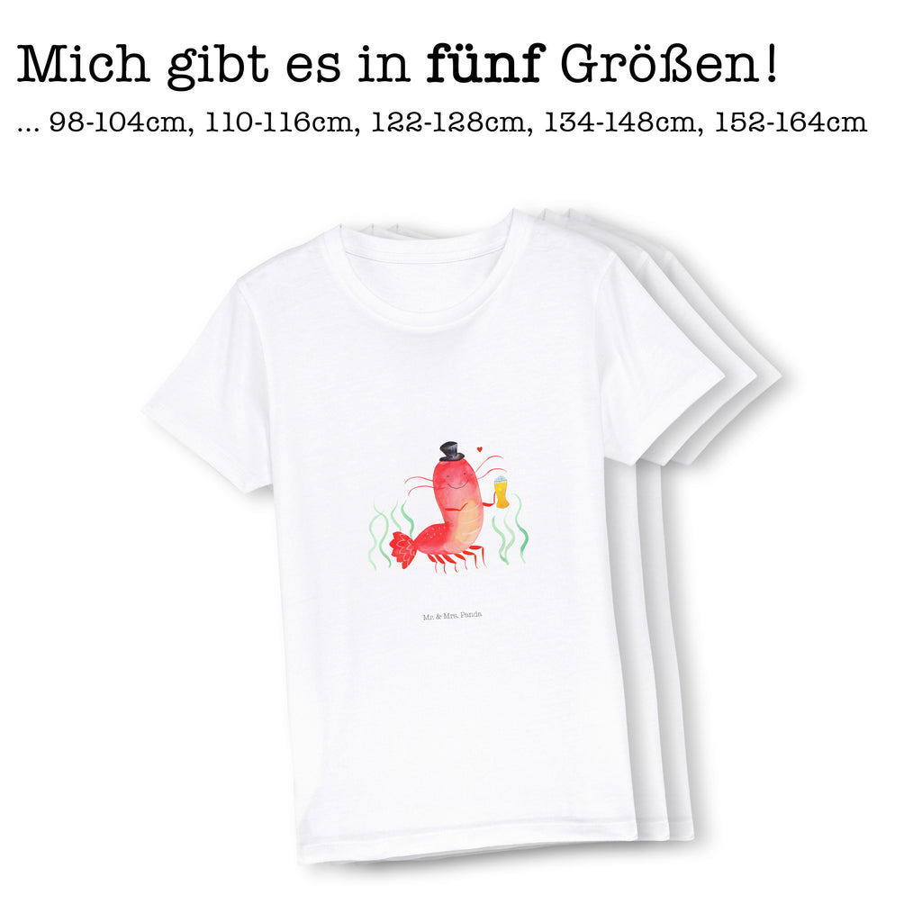 3-4 Jahre Kinder T-Shirt Hummer mit Weizen Meerestiere, Meer, Urlaub, Garnele, Garnelen, Bier, Kochen, Männerhaushalt, Junggeselle, Junggesellin, Bierliebhaber, Kneipe, Gasthaus, Wirtschaft