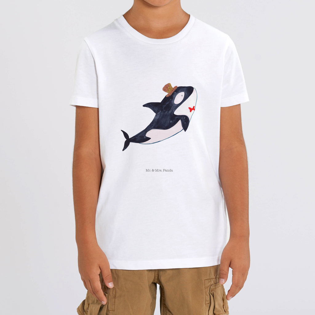 5-6 Jahre Kinder T-Shirt Orca Zylinder Meerestiere, Meer, Urlaub, Narwal, Glitter, Konfetti, Glitzer, Geburtstag, Feier, Fete, Fest, Glückwunsch, Orca