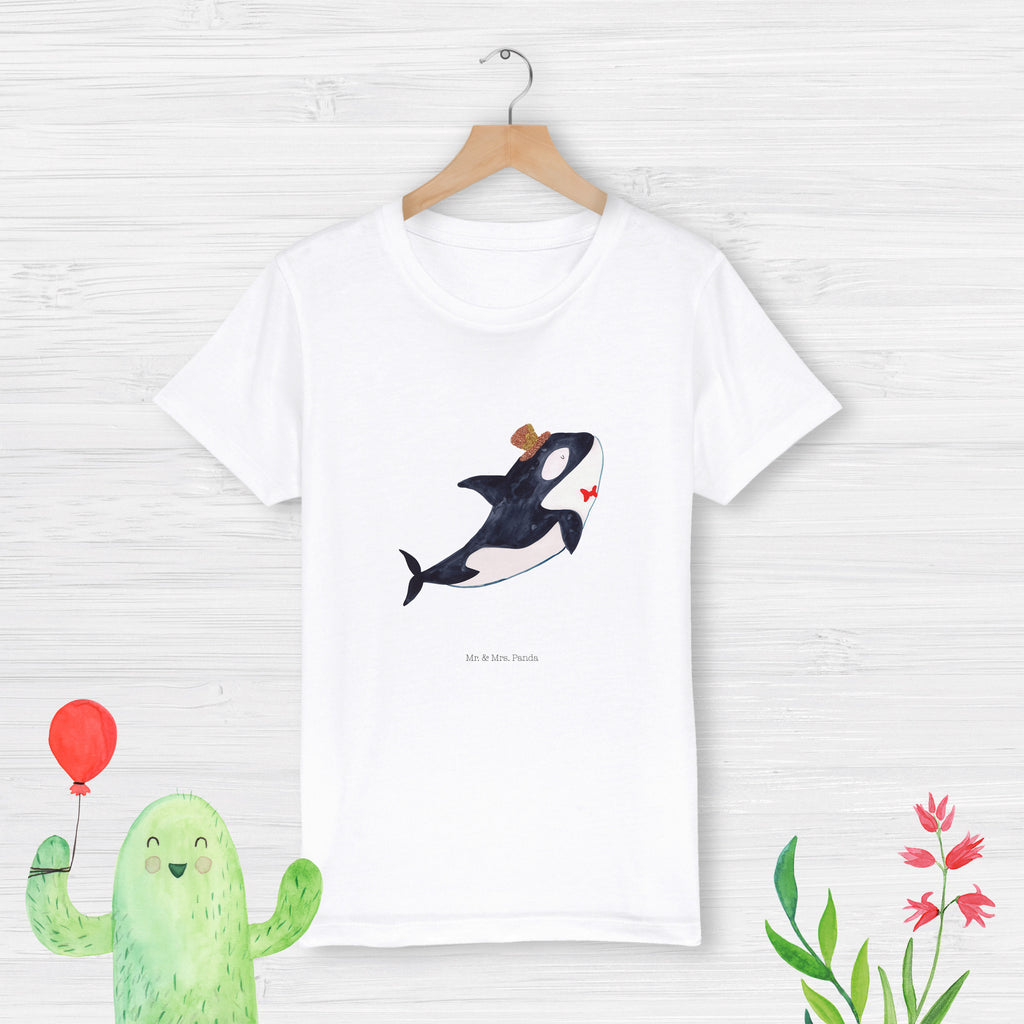5-6 Jahre Kinder T-Shirt Orca Zylinder Meerestiere, Meer, Urlaub, Narwal, Glitter, Konfetti, Glitzer, Geburtstag, Feier, Fete, Fest, Glückwunsch, Orca