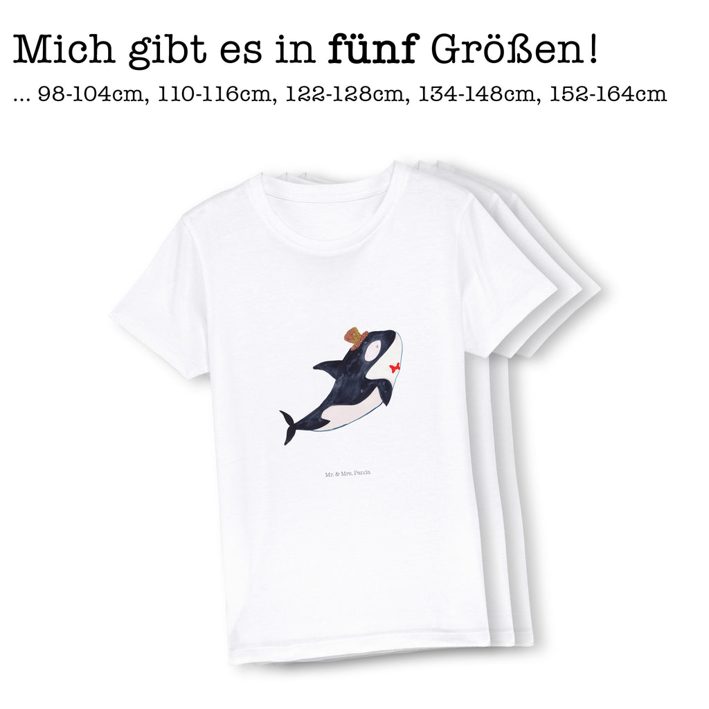 5-6 Jahre Kinder T-Shirt Orca Zylinder Meerestiere, Meer, Urlaub, Narwal, Glitter, Konfetti, Glitzer, Geburtstag, Feier, Fete, Fest, Glückwunsch, Orca