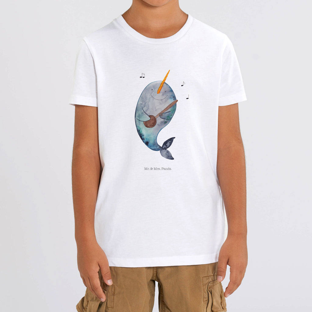 5-6 Jahre Kinder T-Shirt Narwal Gitarre Meerestiere, Meer, Urlaub, Narwal, Wal, Tanzen, Probleme, Problemlösung, Frust, Gespräche, Gitarre