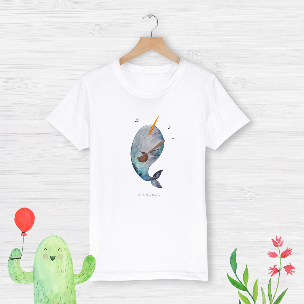 5-6 Jahre Kinder T-Shirt Narwal Gitarre Meerestiere, Meer, Urlaub, Narwal, Wal, Tanzen, Probleme, Problemlösung, Frust, Gespräche, Gitarre