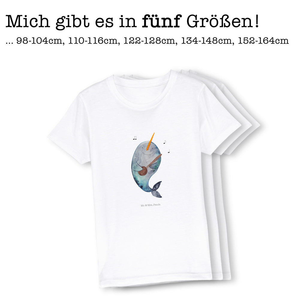 5-6 Jahre Kinder T-Shirt Narwal Gitarre Meerestiere, Meer, Urlaub, Narwal, Wal, Tanzen, Probleme, Problemlösung, Frust, Gespräche, Gitarre