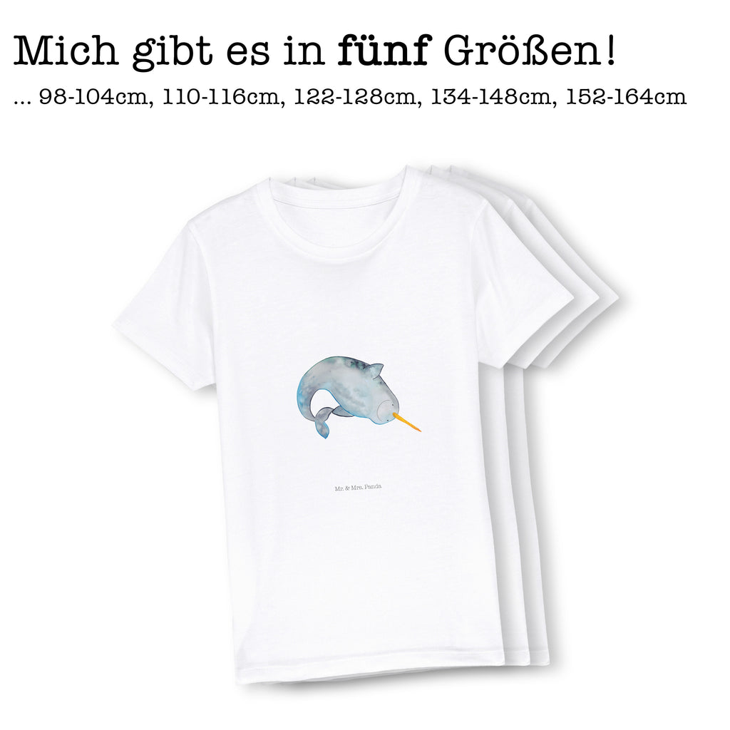 7-8 Jahre Kinder T-Shirt Narwal Meerestiere, Meer, Urlaub, Narwal, Wal, Putzen, Hausfrau, Junggesellin, aufräumen, Kinderzimmer