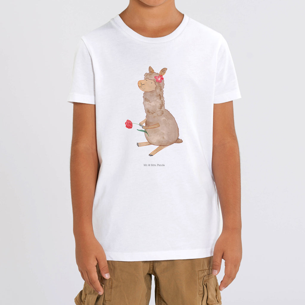 7-8 Jahre Kinder T-Shirt Alpaka Blume Alpaka, Lama, Blume, Lamas, Alpaka Zitat, Alpaka Spruch, Alpaka Dekor, Alpaka Geschenk, Alpaka Dekoration, Alpaka Witz, Motiv Alpaka