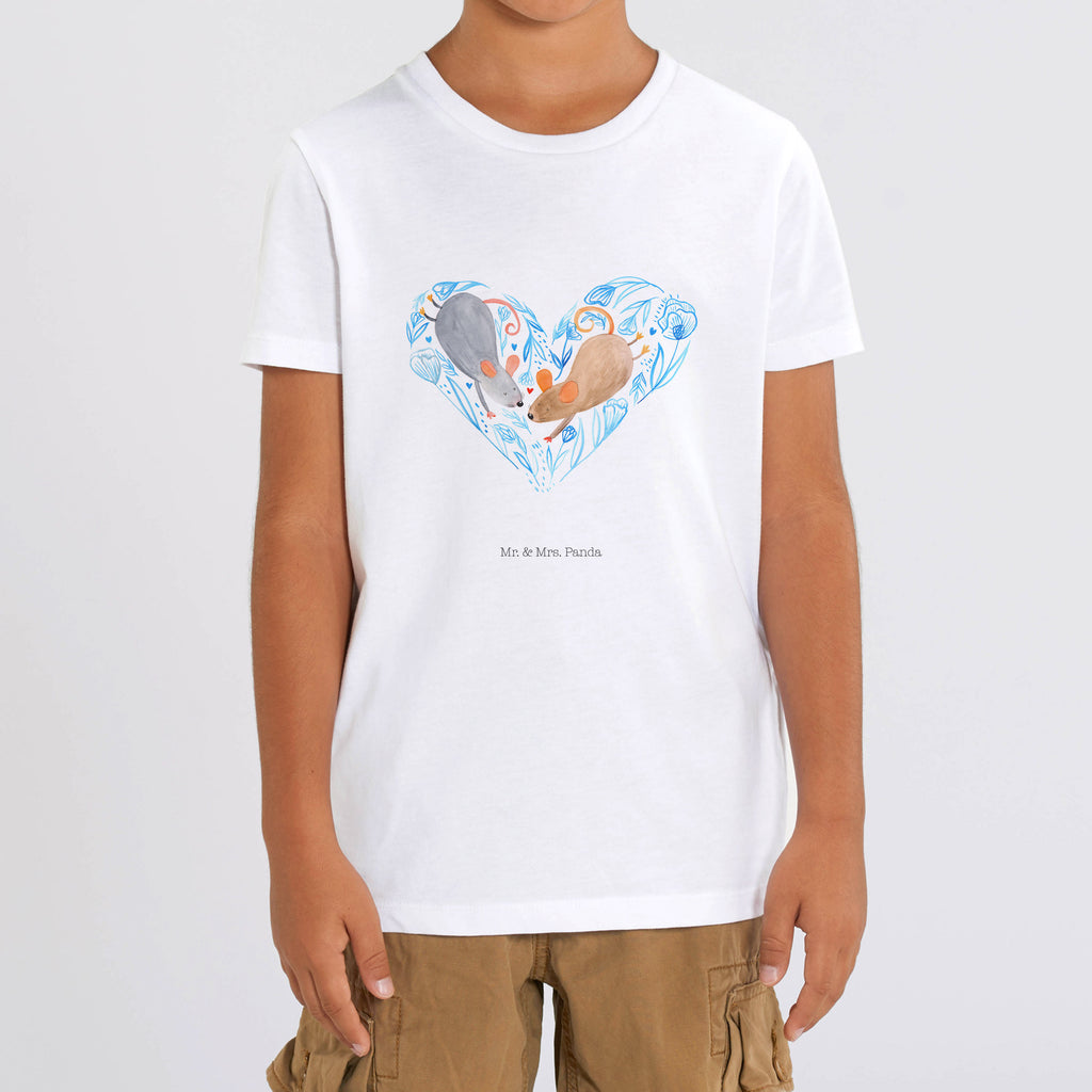 7-8 Jahre Kinder T-Shirt Mäuse Herz Liebe, Partner, Freund, Freundin, Ehemann, Ehefrau, Heiraten, Verlobung, Heiratsantrag, Liebesgeschenk, Jahrestag, Hocheitstag, Maus, Mäuse, Liebesbotschaft, Liebesbeweis, Hochzeit, Lieblingsmensch, Gemeinsamkeit, Love, Geschenk für zwei
