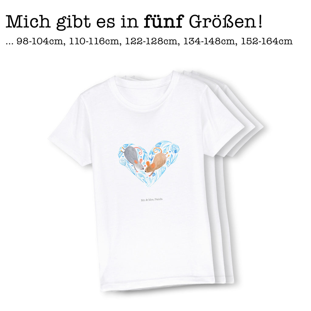 7-8 Jahre Kinder T-Shirt Mäuse Herz Liebe, Partner, Freund, Freundin, Ehemann, Ehefrau, Heiraten, Verlobung, Heiratsantrag, Liebesgeschenk, Jahrestag, Hocheitstag, Maus, Mäuse, Liebesbotschaft, Liebesbeweis, Hochzeit, Lieblingsmensch, Gemeinsamkeit, Love, Geschenk für zwei