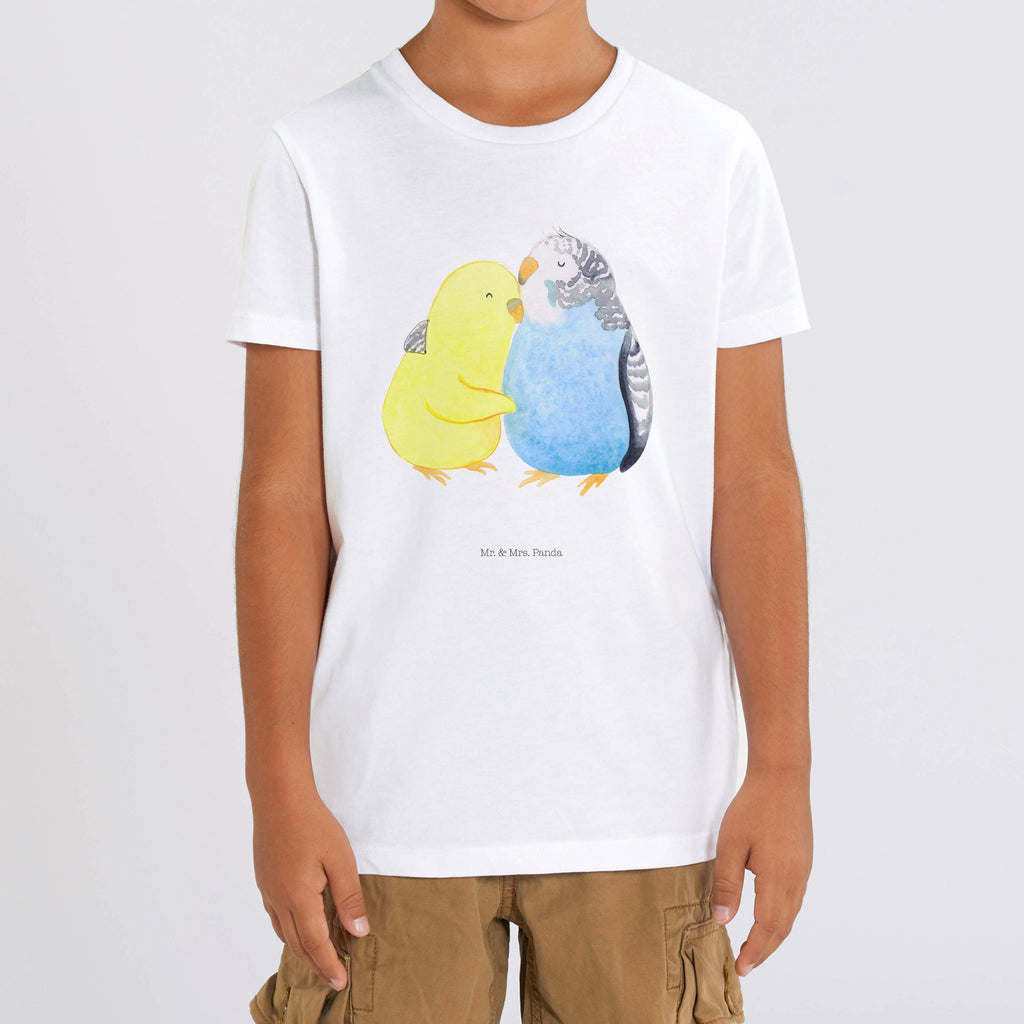 12-14 Jahre Kinder T-Shirt Wellensittich Liebe Liebe, Partner, Freund, Freundin, Ehemann, Ehefrau, Heiraten, Verlobung, Heiratsantrag, Liebesgeschenk, Jahrestag, Hocheitstag, Vögel, Wellensittich, Nähe, Kuscheln, Vertrauen