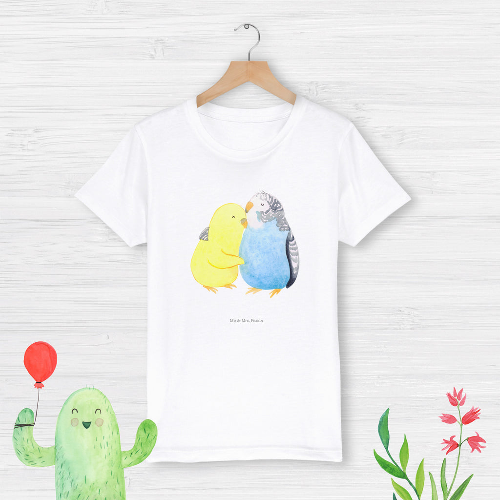 12-14 Jahre Kinder T-Shirt Wellensittich Liebe Liebe, Partner, Freund, Freundin, Ehemann, Ehefrau, Heiraten, Verlobung, Heiratsantrag, Liebesgeschenk, Jahrestag, Hocheitstag, Vögel, Wellensittich, Nähe, Kuscheln, Vertrauen