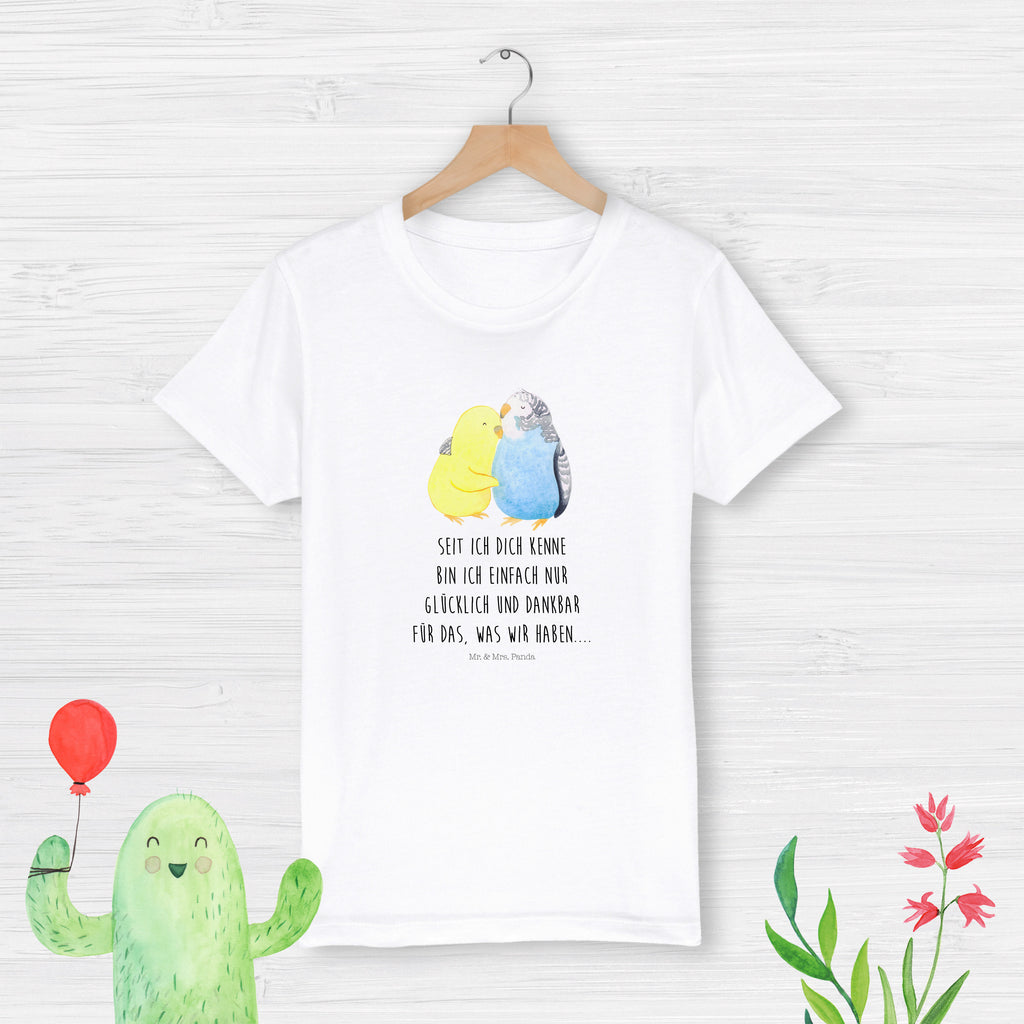 12-14 Jahre Kinder T-Shirt Wellensittich Liebe Liebe, Partner, Freund, Freundin, Ehemann, Ehefrau, Heiraten, Verlobung, Heiratsantrag, Liebesgeschenk, Jahrestag, Hocheitstag, Vögel, Wellensittich, Nähe, Kuscheln, Vertrauen