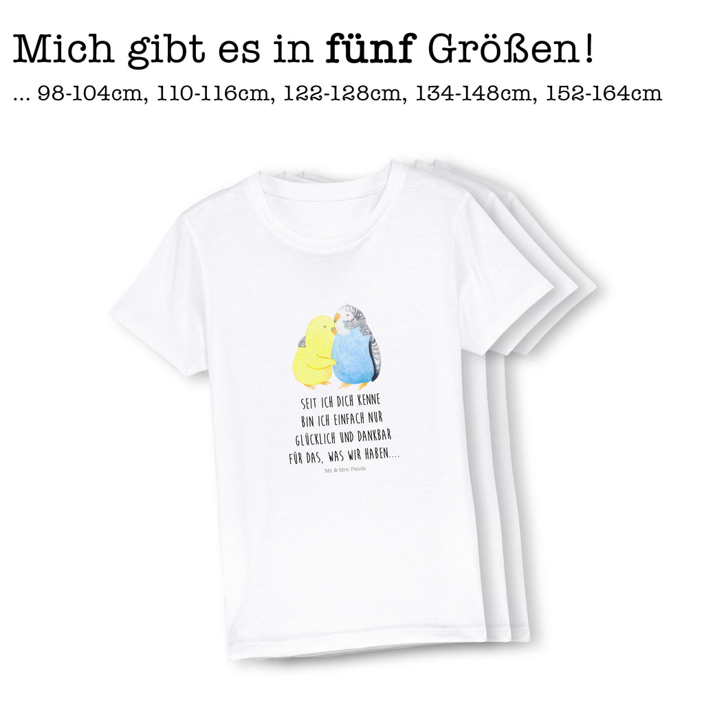 12-14 Jahre Kinder T-Shirt Wellensittich Liebe Liebe, Partner, Freund, Freundin, Ehemann, Ehefrau, Heiraten, Verlobung, Heiratsantrag, Liebesgeschenk, Jahrestag, Hocheitstag, Vögel, Wellensittich, Nähe, Kuscheln, Vertrauen