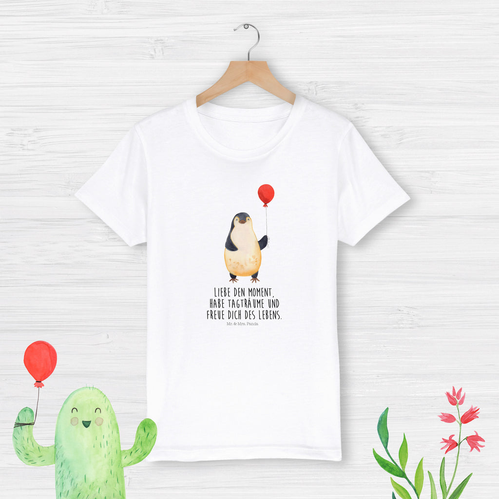 5-6 Jahre Kinder T-Shirt Pinguin Luftballon Pinguin, Pinguine, Luftballon, Tagträume, Lebenslust, Geschenk Freundin, Geschenkidee, beste Freundin, Motivation, Neustart, neues Leben, Liebe, Glück