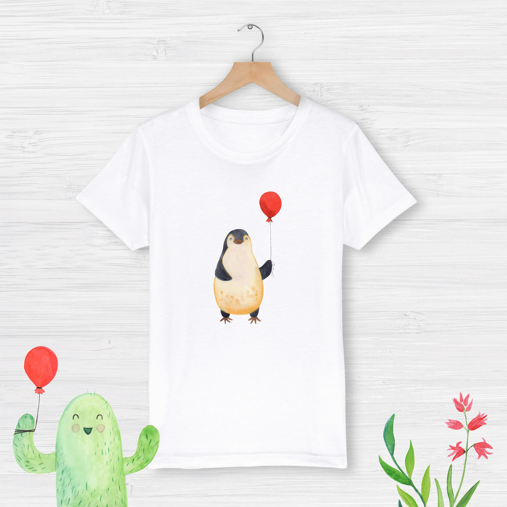 5-6 Jahre Kinder T-Shirt Pinguin Luftballon Pinguin, Pinguine, Luftballon, Tagträume, Lebenslust, Geschenk Freundin, Geschenkidee, beste Freundin, Motivation, Neustart, neues Leben, Liebe, Glück