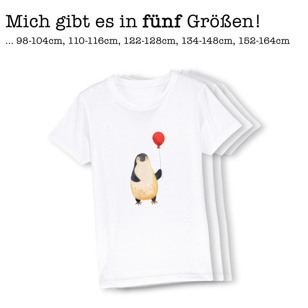5-6 Jahre Kinder T-Shirt Pinguin Luftballon Pinguin, Pinguine, Luftballon, Tagträume, Lebenslust, Geschenk Freundin, Geschenkidee, beste Freundin, Motivation, Neustart, neues Leben, Liebe, Glück