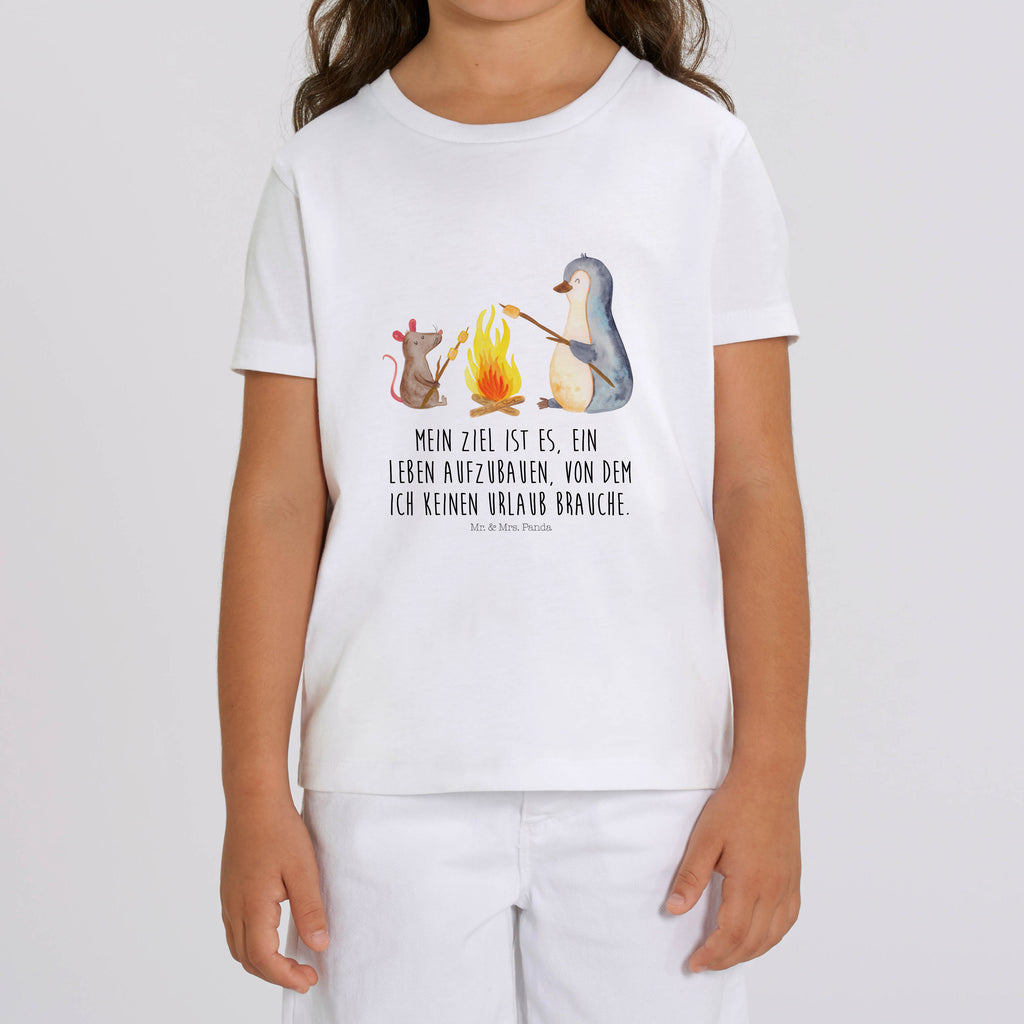 5-6 Jahre Kinder T-Shirt Pinguin Lagerfeuer Pinguin, Maus, Pinguine, Lagerfeuer, Leben, Arbeit, Job, Motivation, Büro, Büroalltag, Lebensspruch, Lebensmotivation, Neustart, Liebe, grillen, Feuer, Marshmallows
