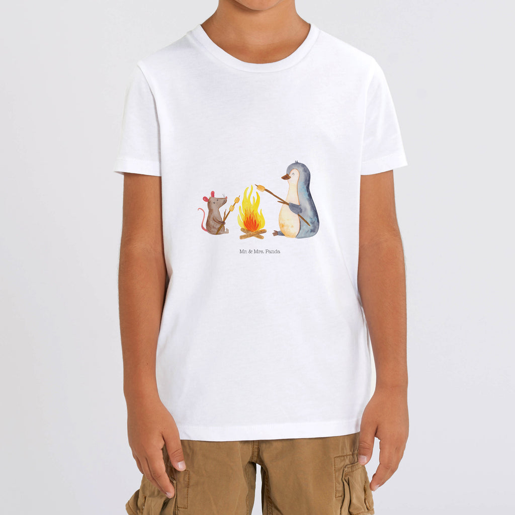 5-6 Jahre Kinder T-Shirt Pinguin Lagerfeuer Pinguin, Maus, Pinguine, Lagerfeuer, Leben, Arbeit, Job, Motivation, Büro, Büroalltag, Lebensspruch, Lebensmotivation, Neustart, Liebe, grillen, Feuer, Marshmallows