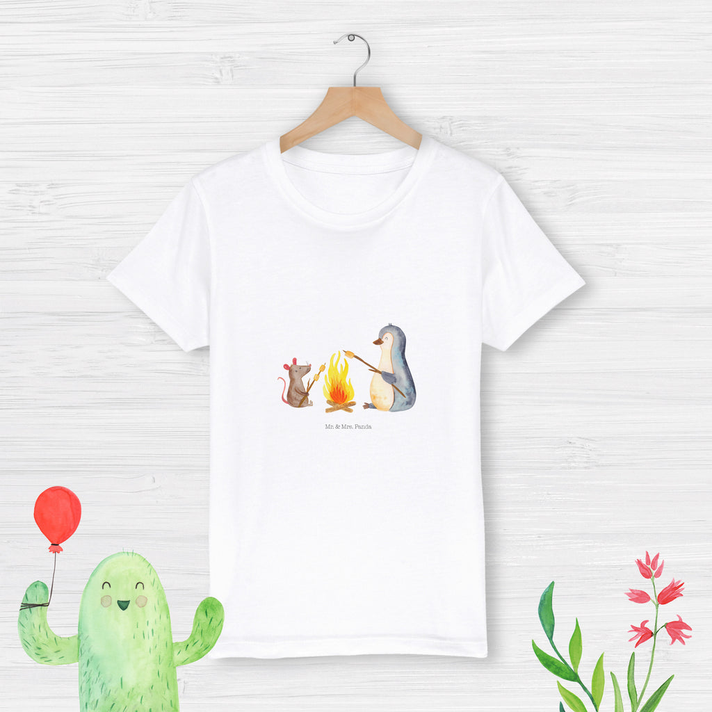 5-6 Jahre Kinder T-Shirt Pinguin Lagerfeuer Pinguin, Maus, Pinguine, Lagerfeuer, Leben, Arbeit, Job, Motivation, Büro, Büroalltag, Lebensspruch, Lebensmotivation, Neustart, Liebe, grillen, Feuer, Marshmallows