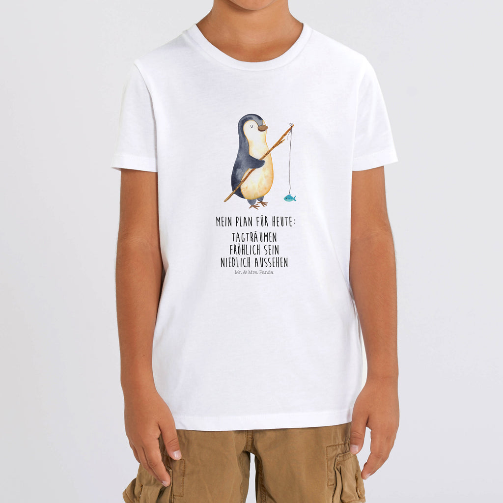 12-14 Jahre Kinder T-Shirt Pinguin Angler Pinguin, Pinguine, Angeln, Angler, Tagträume, Hobby, Plan, Planer, Tagesplan, Neustart, Motivation, Geschenk, Freundinnen, Geschenkidee, Urlaub, Wochenende