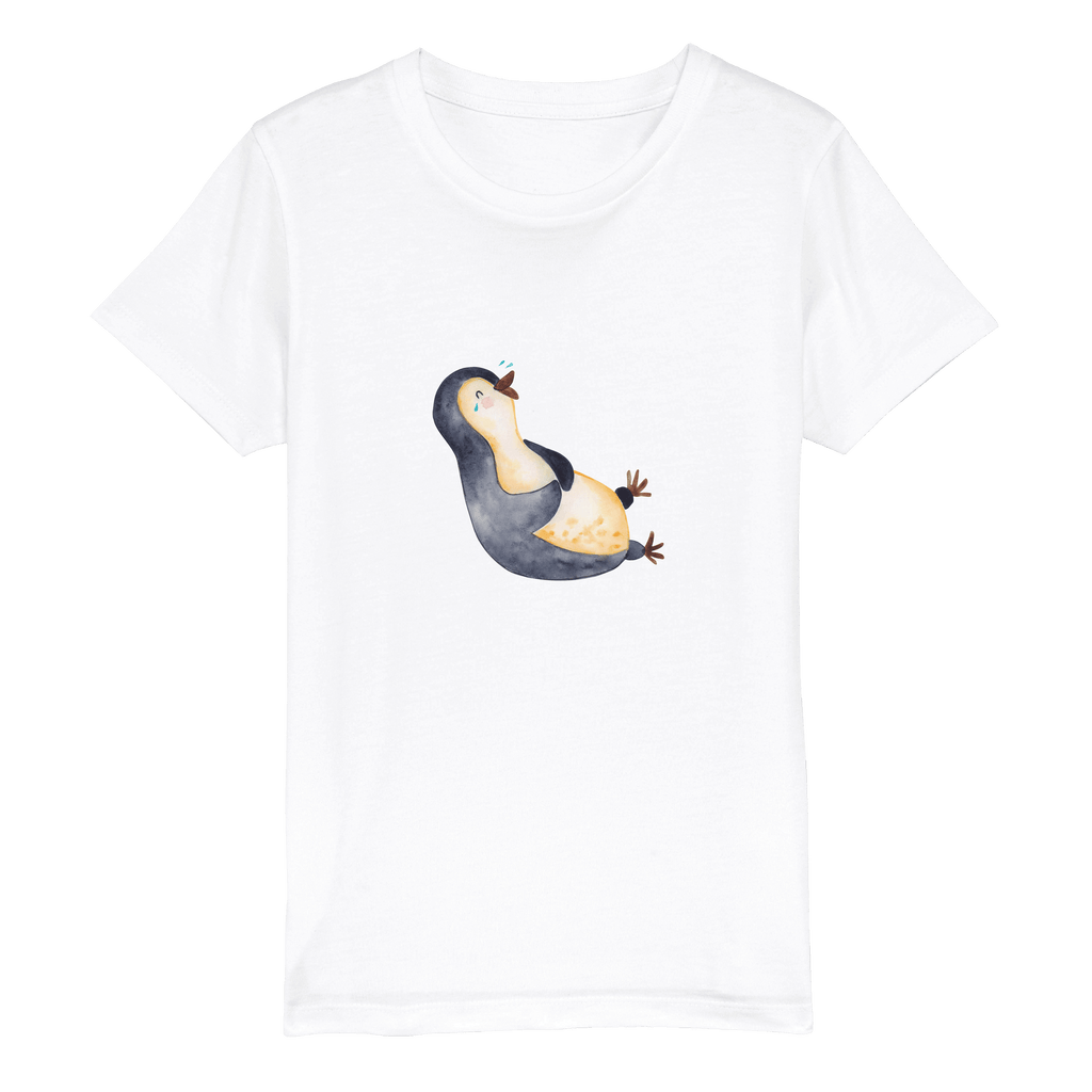 7-8 Jahre Kinder T-Shirt Pinguin lachend Pinguin, Pinguine, lustiger Spruch, Optimismus, Fröhlich, Lachen, Humor, Fröhlichkeit