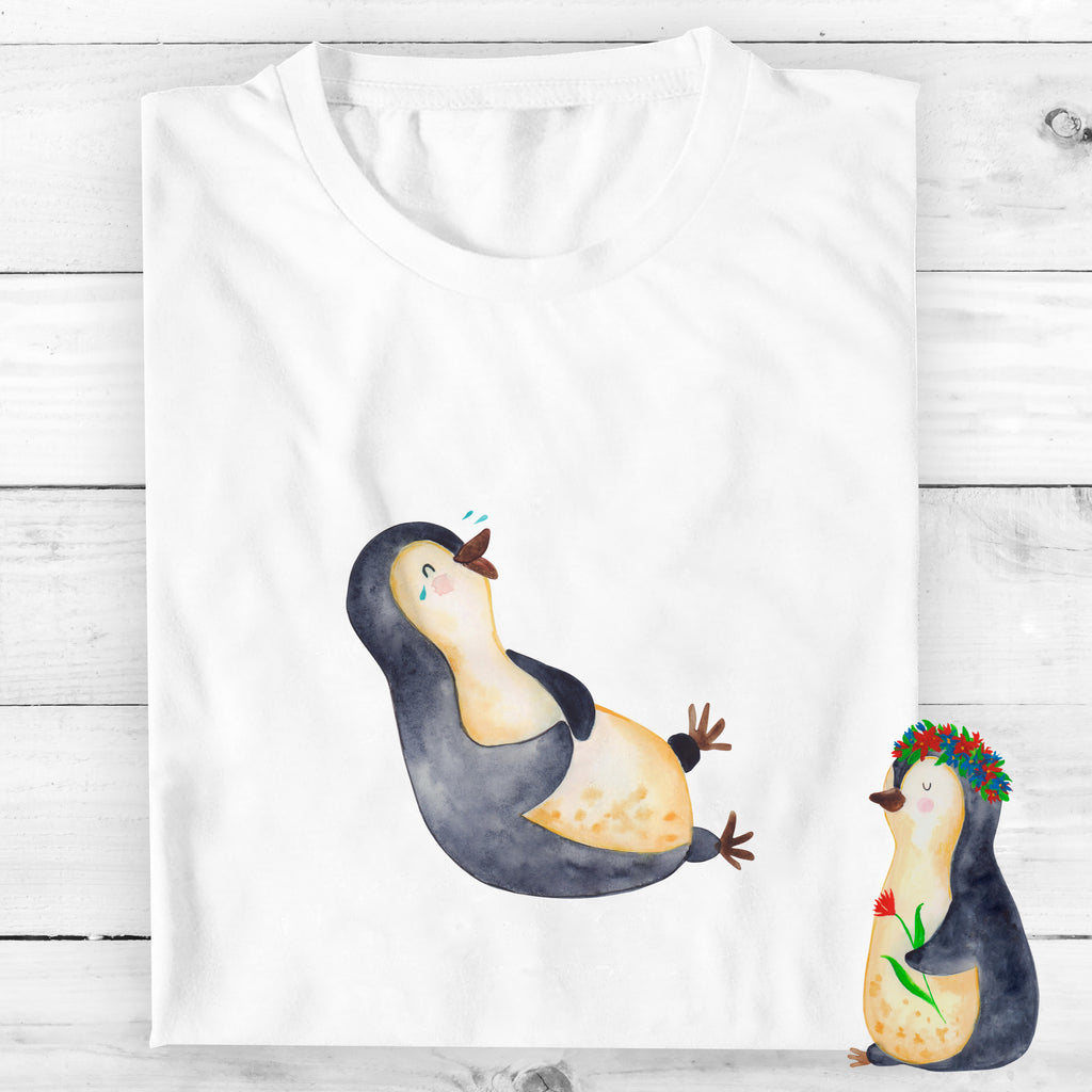 7-8 Jahre Kinder T-Shirt Pinguin lachend Pinguin, Pinguine, lustiger Spruch, Optimismus, Fröhlich, Lachen, Humor, Fröhlichkeit