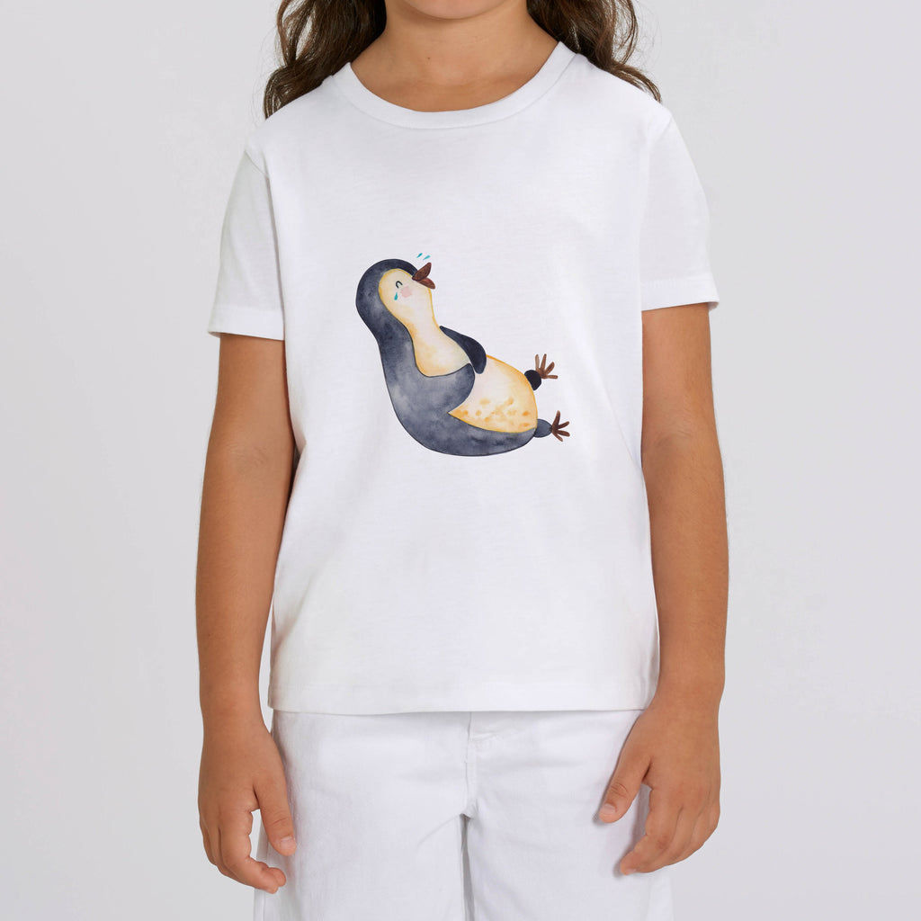 7-8 Jahre Kinder T-Shirt Pinguin lachend Pinguin, Pinguine, lustiger Spruch, Optimismus, Fröhlich, Lachen, Humor, Fröhlichkeit