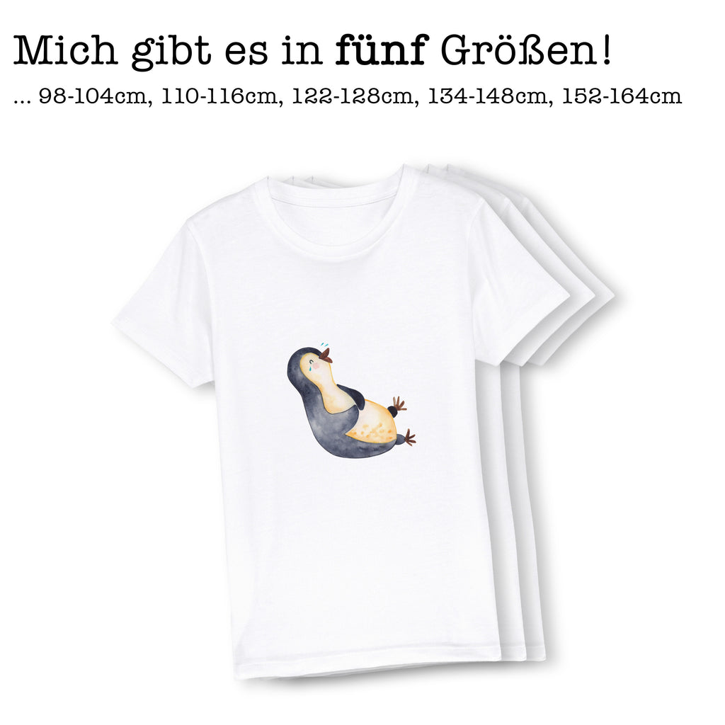 7-8 Jahre Kinder T-Shirt Pinguin lachend Pinguin, Pinguine, lustiger Spruch, Optimismus, Fröhlich, Lachen, Humor, Fröhlichkeit