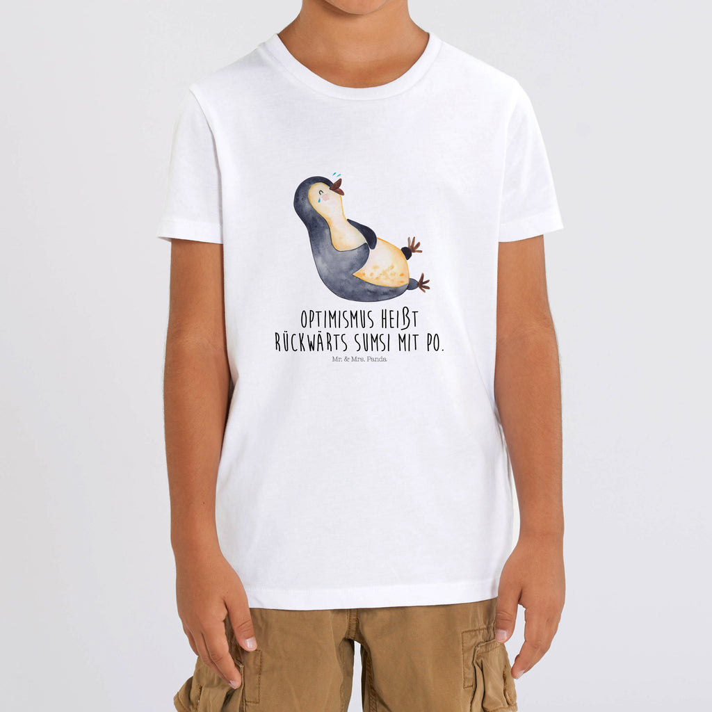 7-8 Jahre Kinder T-Shirt Pinguin lachend Pinguin, Pinguine, lustiger Spruch, Optimismus, Fröhlich, Lachen, Humor, Fröhlichkeit