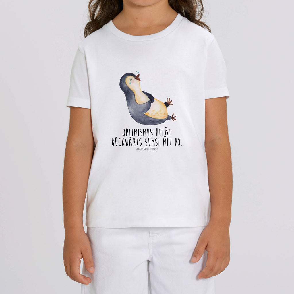 7-8 Jahre Kinder T-Shirt Pinguin lachend Pinguin, Pinguine, lustiger Spruch, Optimismus, Fröhlich, Lachen, Humor, Fröhlichkeit