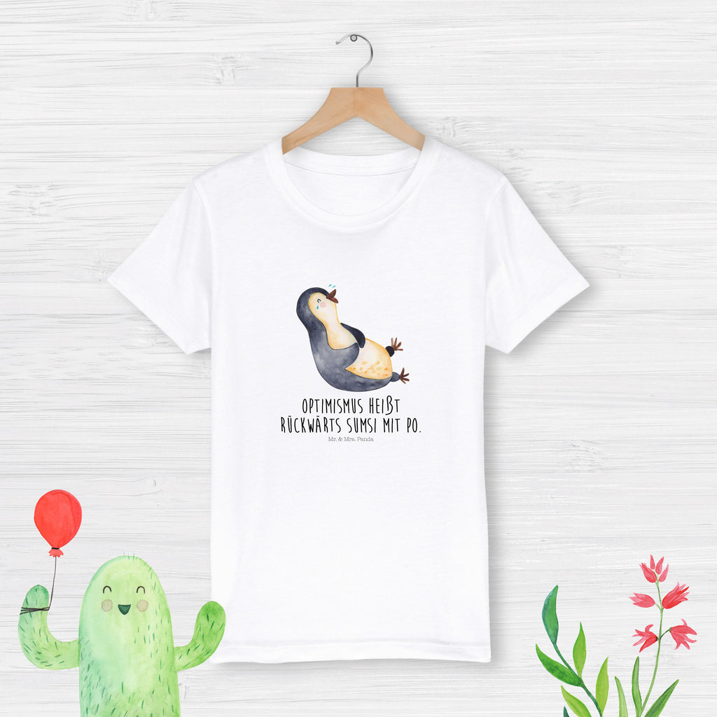 7-8 Jahre Kinder T-Shirt Pinguin lachend Pinguin, Pinguine, lustiger Spruch, Optimismus, Fröhlich, Lachen, Humor, Fröhlichkeit