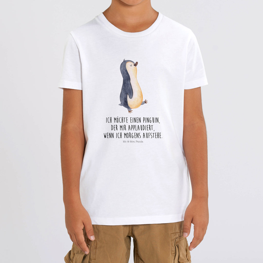 9-11 Jahre Kinder T-Shirt Pinguin marschierend Pinguin, Pinguine, Frühaufsteher, Langschläfer, Bruder, Schwester, Familie
