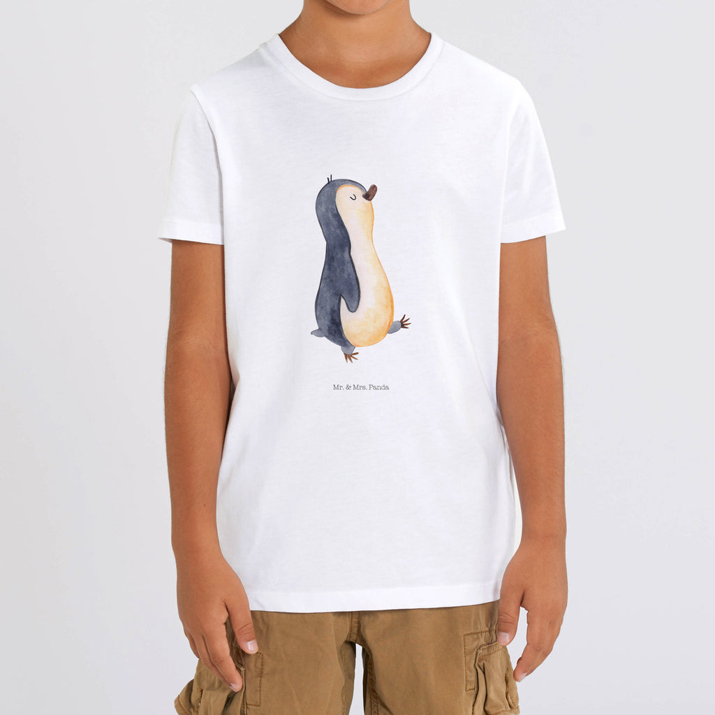 9-11 Jahre Kinder T-Shirt Pinguin marschierend Pinguin, Pinguine, Frühaufsteher, Langschläfer, Bruder, Schwester, Familie