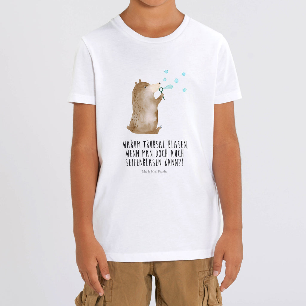 3-4 Jahre Kinder T-Shirt Bär Seifenblasen Bär, Teddy, Teddybär, Seifenblasen Bär Lustig Sein Glücklich Traurig Happy
