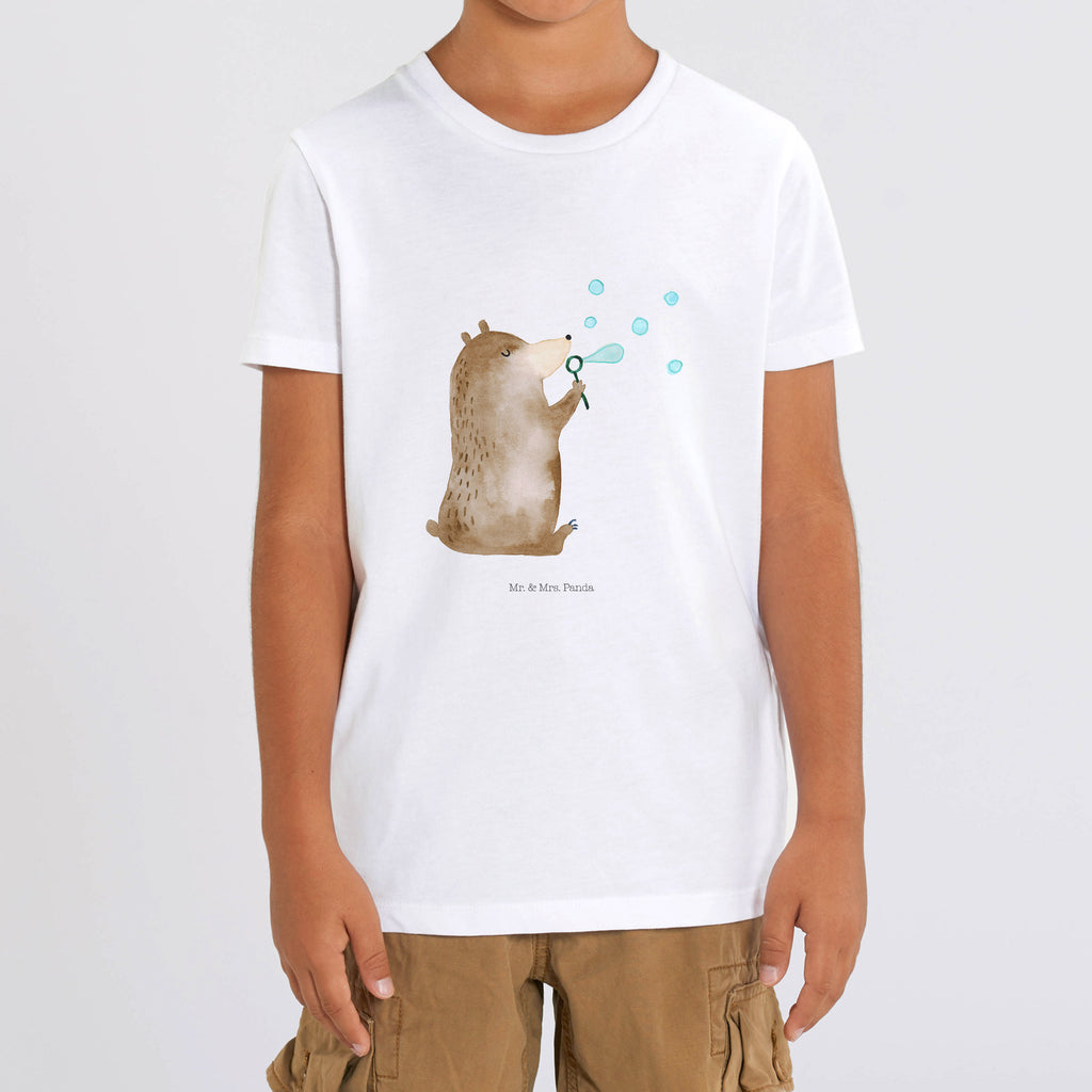 3-4 Jahre Kinder T-Shirt Bär Seifenblasen Bär, Teddy, Teddybär, Seifenblasen Bär Lustig Sein Glücklich Traurig Happy