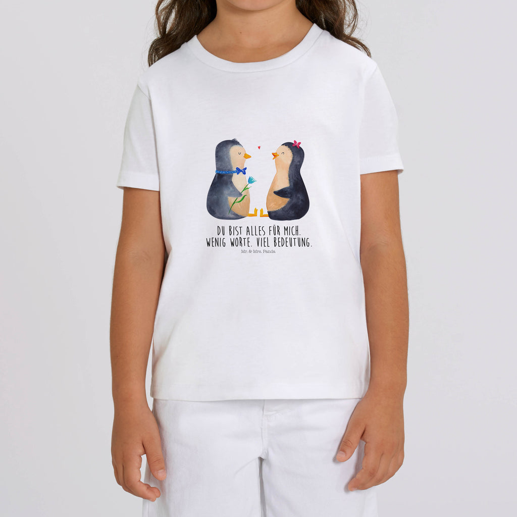 12-14 Jahre Kinder T-Shirt Pinguin Pärchen Pinguin, Pinguine, Liebe, Liebespaar, Liebesbeweis, Liebesgeschenk, Verlobung, Jahrestag, Hochzeitstag, Hochzeit, Hochzeitsgeschenk, große Liebe, Traumpaar
