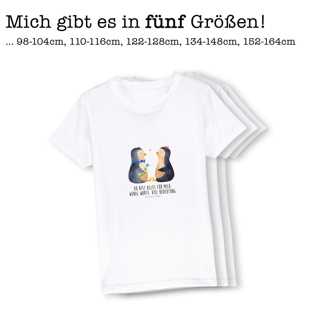 12-14 Jahre Kinder T-Shirt Pinguin Pärchen Pinguin, Pinguine, Liebe, Liebespaar, Liebesbeweis, Liebesgeschenk, Verlobung, Jahrestag, Hochzeitstag, Hochzeit, Hochzeitsgeschenk, große Liebe, Traumpaar