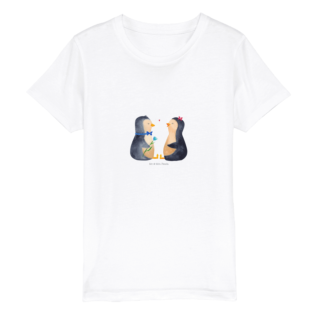 12-14 Jahre Kinder T-Shirt Pinguin Pärchen Pinguin, Pinguine, Liebe, Liebespaar, Liebesbeweis, Liebesgeschenk, Verlobung, Jahrestag, Hochzeitstag, Hochzeit, Hochzeitsgeschenk, große Liebe, Traumpaar