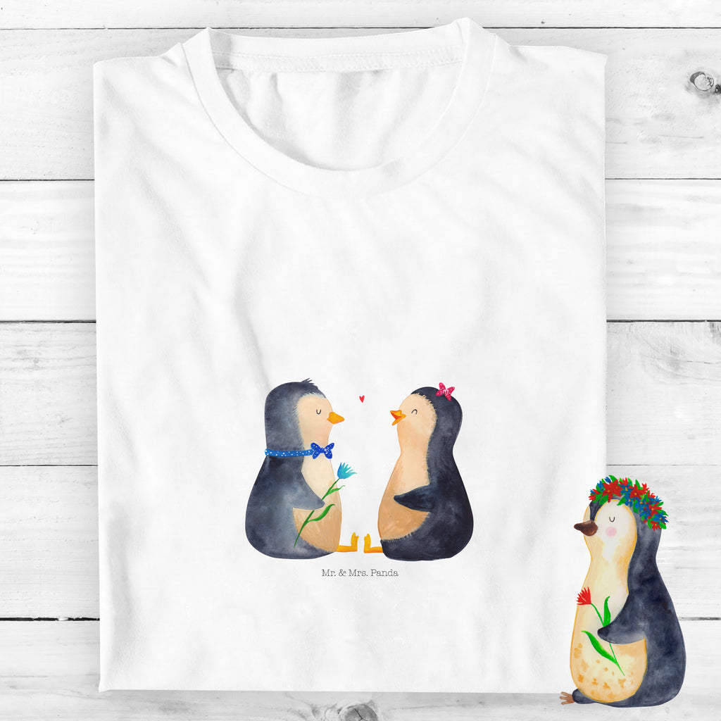 12-14 Jahre Kinder T-Shirt Pinguin Pärchen Pinguin, Pinguine, Liebe, Liebespaar, Liebesbeweis, Liebesgeschenk, Verlobung, Jahrestag, Hochzeitstag, Hochzeit, Hochzeitsgeschenk, große Liebe, Traumpaar