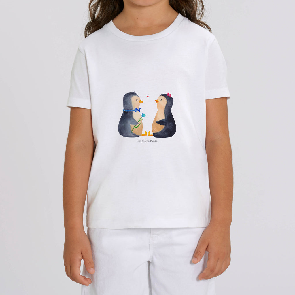 12-14 Jahre Kinder T-Shirt Pinguin Pärchen Pinguin, Pinguine, Liebe, Liebespaar, Liebesbeweis, Liebesgeschenk, Verlobung, Jahrestag, Hochzeitstag, Hochzeit, Hochzeitsgeschenk, große Liebe, Traumpaar