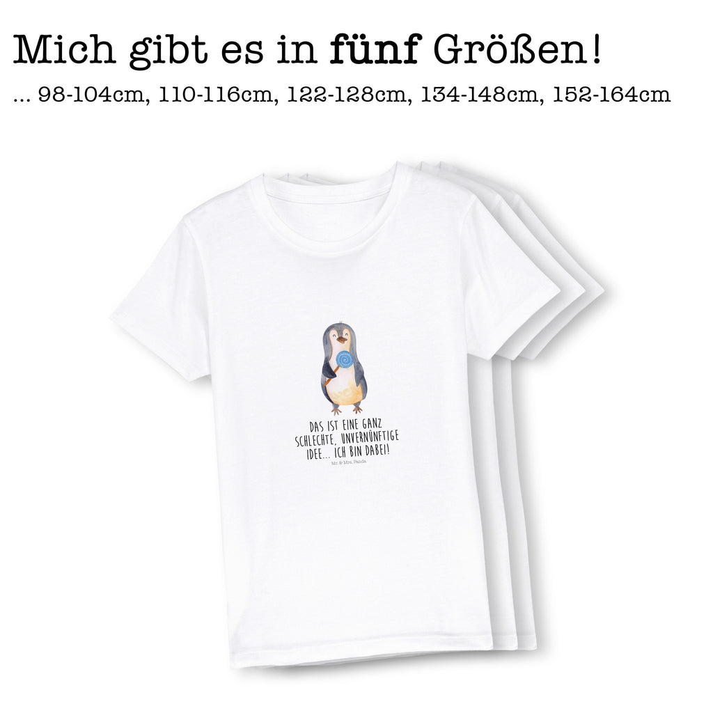 12-14 Jahre Kinder T-Shirt Pinguin Lolli Pinguin, Pinguine, Lolli, Süßigkeiten, Blödsinn, Spruch, Rebell, Gauner, Ganove, Rabauke